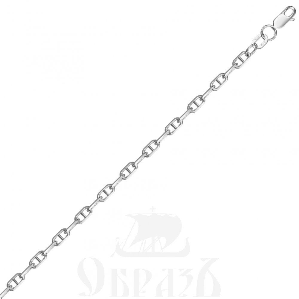 цепь плетение "форцатина рада перно" серебро 925 пробы с родиевым покрытием (арт. нц 22-044-3 d0,80)
