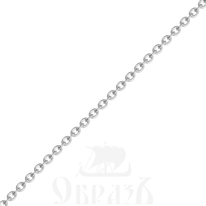 цепь плетение "кобра" серебро 925 пробы с родиевым покрытием (арт. нц 22-034-3 d0,35)