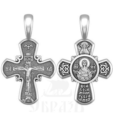 крест божия матерь покров, серебро 925 проба (арт. 33.124)